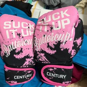 Century Pink and Black Boxing Gloves